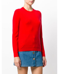 Женский красный кашемировый свитер от Tory Burch