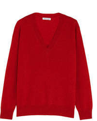 Женский красный кашемировый свитер от Tomas Maier