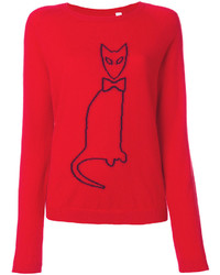 Женский красный кашемировый свитер