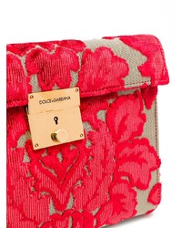 Красный клатч из плотной ткани от Dolce & Gabbana