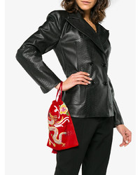 Красный клатч с пайетками от ATTICO