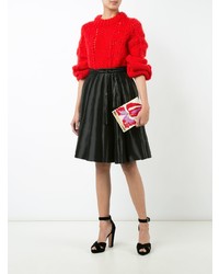 Красный клатч с принтом от Olympia Le-Tan