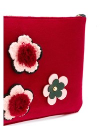 Красный клатч с цветочным принтом от Alila