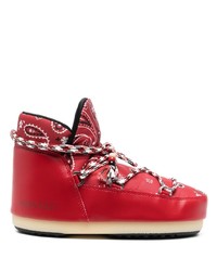 Мужской красный кожаный зимние ботинки от Alanui
