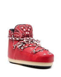 Мужской красный кожаный зимние ботинки от Alanui