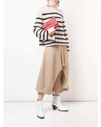 Красный кожаный клатч в мелкую клетку от Loeffler Randall