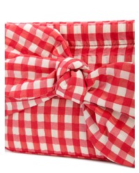 Красный кожаный клатч в мелкую клетку от Loeffler Randall