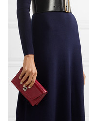 Красный кожаный клатч от Akris