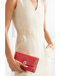 Красный кожаный клатч от Akris