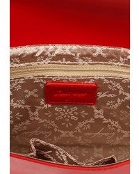 Красный кожаный клатч от Calipso