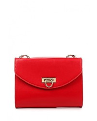 Красный кожаный клатч от Calipso