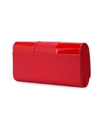 Красный кожаный клатч от Perrin Paris