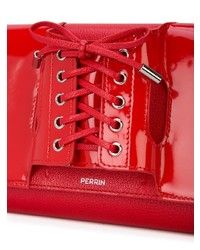 Красный кожаный клатч от Perrin Paris