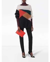 Красный кожаный клатч от Burberry