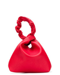 Красный кожаный клатч от Elena Ghisellini