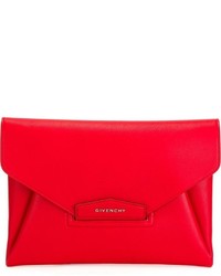 Красный кожаный клатч от Givenchy