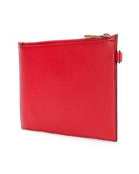 Красный кожаный клатч от Versace