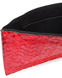 Красный кожаный клатч от OSKLEN