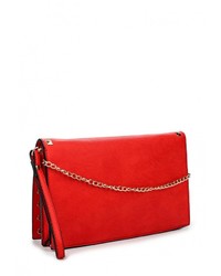 Красный кожаный клатч от Johnny