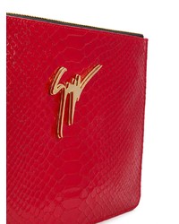 Красный кожаный клатч от Giuseppe Zanotti Design