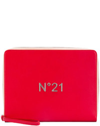 Красный кожаный клатч от No.21