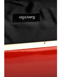 Красный кожаный клатч от Olga Berg