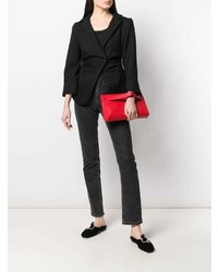 Красный кожаный клатч от Lanvin