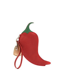 Красный кожаный клатч от Sarah Chofakian