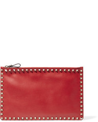 Красный кожаный клатч от Valentino