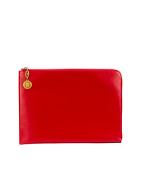 Красный кожаный клатч от Versace