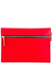 Красный кожаный клатч от Victoria Beckham