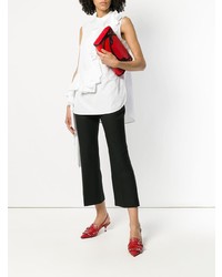 Красный кожаный клатч от Alexander McQueen