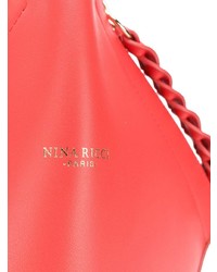 Красный кожаный клатч от Nina Ricci