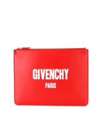 Мужской красный кожаный мужской клатч с принтом от Givenchy