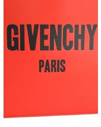 Мужской красный кожаный мужской клатч с принтом от Givenchy