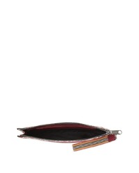 Мужской красный кожаный мужской клатч с принтом от Burberry