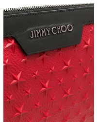 Мужской красный кожаный мужской клатч от Jimmy Choo