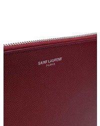 Мужской красный кожаный мужской клатч от Saint Laurent