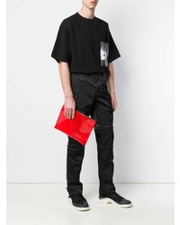 Мужской красный кожаный мужской клатч от Givenchy