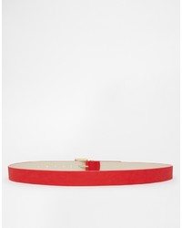 Женский красный кожаный ремень от Asos