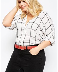 Женский красный кожаный ремень от Asos