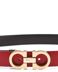 Женский красный кожаный ремень от Salvatore Ferragamo