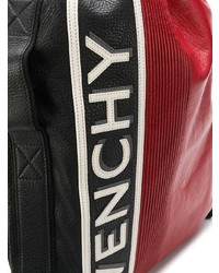 Мужской красный кожаный рюкзак с принтом от Givenchy