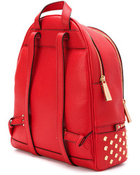 Женский красный кожаный рюкзак с шипами от MICHAEL Michael Kors
