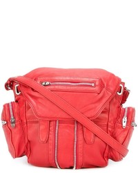 Женский красный кожаный рюкзак от Alexander Wang