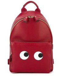 Женский красный кожаный рюкзак от Anya Hindmarch