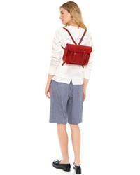 Женский красный кожаный рюкзак от Cambridge Silversmiths