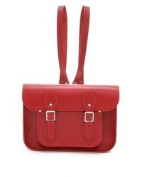 Женский красный кожаный рюкзак от Cambridge Silversmiths