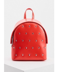 Женский красный кожаный рюкзак от Cavalli Class