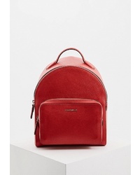 Женский красный кожаный рюкзак от Coccinelle